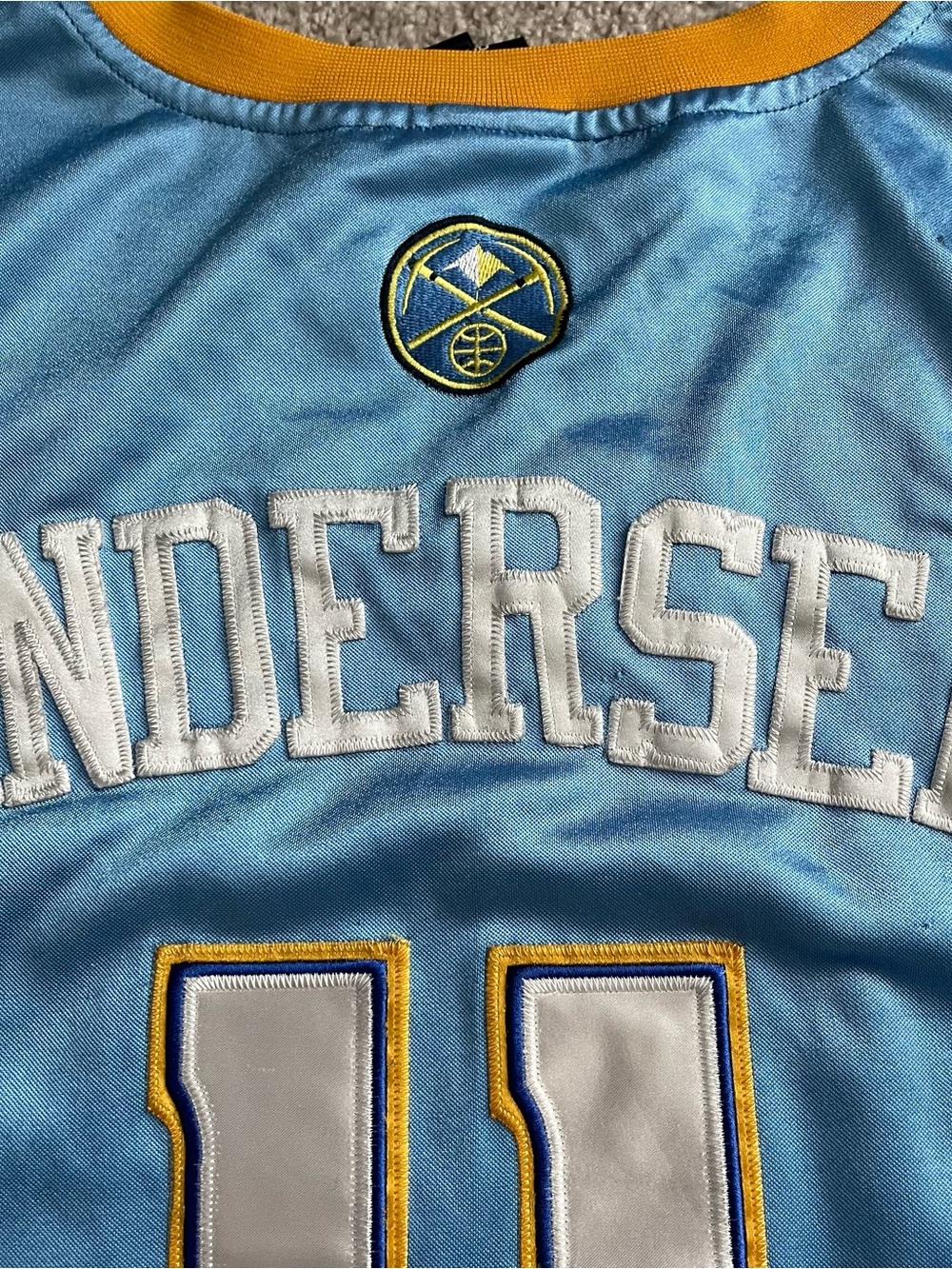 Vintage Adidas Chris Andersen Denver Nuggets Jersey 48 Birdman XL - Picture 3 of 11